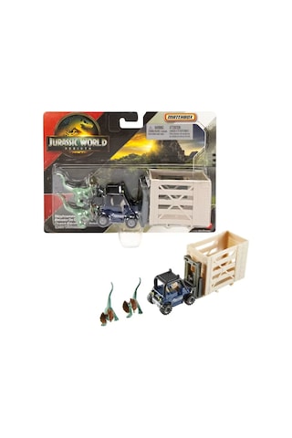 Matchbox Jurassic World Dino Transporter Arabaları Dılophosaurus Çok Renkli