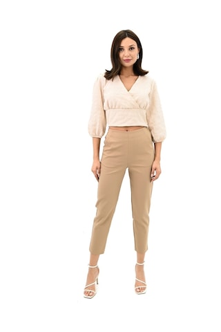 Koza Butik Kadın Balon Kol Detaylı Crop Gömlek 1719-25 001