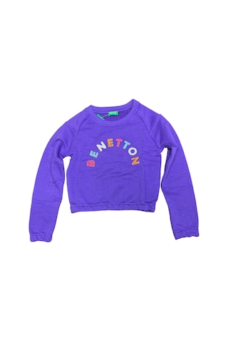 Benetton-g21567 Benetton Çocuk Sweatshirt Mor Mor