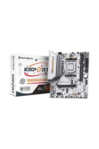 Maxsun Esport B650m Wıfı6 Ice Ddr5 Hdmı-dp Pcıe 4.0 Am5 Matx Beyaz