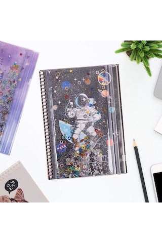Sulu Çantalı Astronot A5 Defter 1 Adet