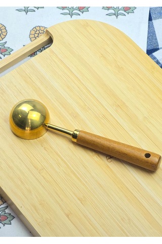 Ahşap Saplı Gold Ölçü Kaşığı - Kahve Ölçüm Kaşığı - 30 Ml