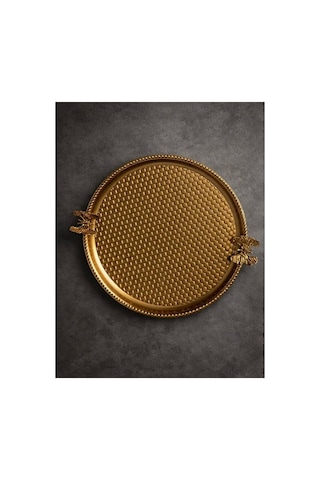 Tepsi Gold Yuvarlak Altın Altın Tepsi Gold Yuvarlak Altın Altın
