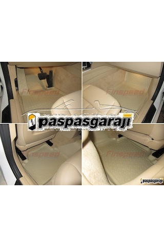 Vw Passat B8 Bej 3D Havuzlu Paspas 2015-2019 Arası