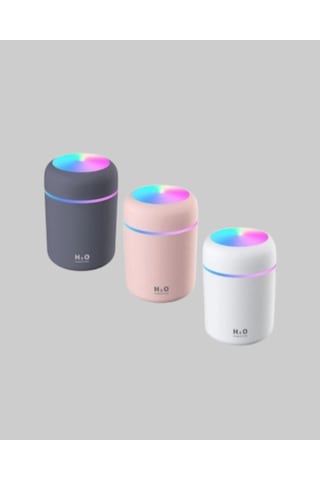 Taşınabilir Usb Mini Nemlendirici Led Aydınlatmalı, Çift Püskürtme Modu -