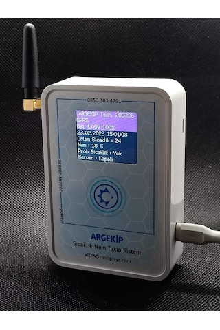 Argekip Gprs UyuMLu  Sicaklik Ve Nem Takip Cihazi