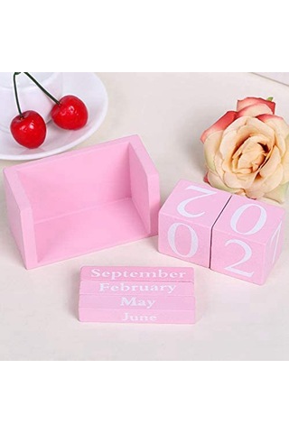 Sürekli Takvim Şık Şık Bloklar Masaüstü Takvimi Beyaz