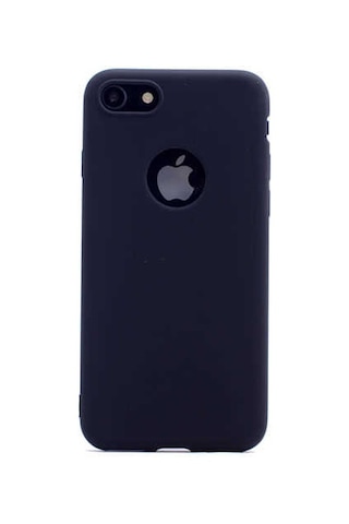 Noktaks - Apple Uyumlu iPhone 8 Plus - Kılıf Mat Soft Esnek Premier Silikon Kapak - T1643 - Siyah Siyah