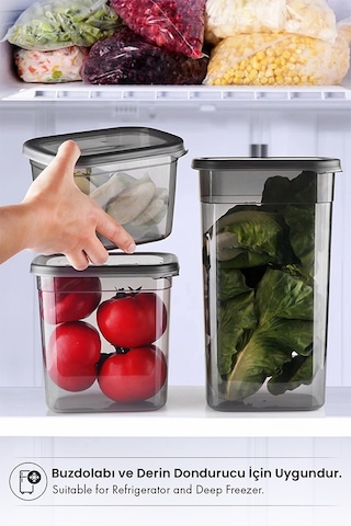 Kitchenlife Jumbo Boy Süper Set Erzak Saklama Kabı Seti 12 Adet 1750 ML