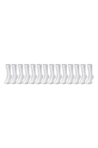 Teorastore Unisex Beyaz Soket Çorap Pamuk 12'li Set Dikişsiz Burun Takviyeli Esnek Günlük Spor Çorabı Rahat