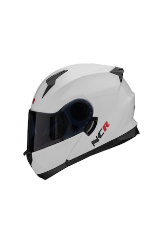 Ncr Icon Siyah Vizörlü Çene Açılır Kask Beyaz