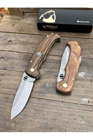 El Yabımı Kamp Çakı Kamp Bıçak Outdoor Altın - Kahverengi
