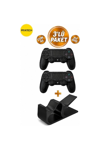 Ps4 Uyumlu Kablosuz Oyun Kolu & Stand V3 3'lü Paket Kesintisiz Oyun Keyfi
