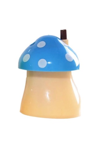 Mavi Basın Tasarım Otomatik Kürdan Tutucu Toz Geçirmez Büyük Kapasiteli Yaratıcı Mantar Şekilli Masa Kürdan Saklama Kutusu Ev İçin