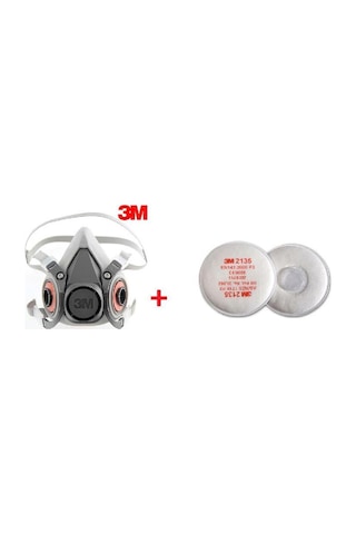 Ffp3 Maske Set 3M 6200 Yarım Yüz Maske + 3M 2135 Ffp3 Filtre Kombine Set