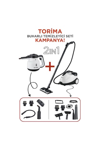 Torima CB-902A - CB-08C Ek Aparatlı Çok Amaçlı Buharlı Temizleyici Set