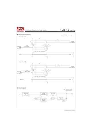 Powernex Ortalama İyi Pld-16-350a 48v 350ma 16.8w Pfc İle Tek Çıkış Led Güç Kaynağı