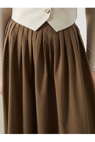 Lcw Modest Haki Loose Fit Kadın Kloş Etek