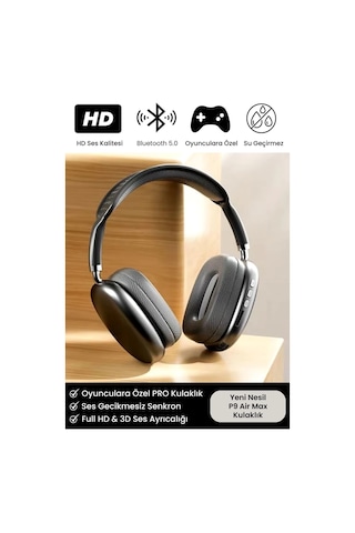 P9 Air Max Gaming Premium Mikrofonlu Kablosuz Ios Android Uyumlu 5.0 Bluetooth Tws Oyuncu Kulaklık