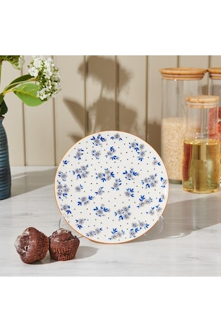 Tulu Porselen Robi Pasta Tabağı - Renkli - 19 Cm Renkli