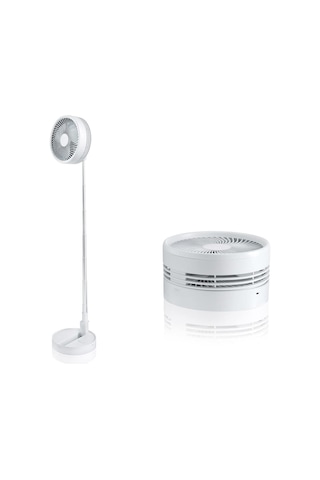 Lıvıngton Fold & Cold Uzatılabilir Mini Vantilatör, Pilli, Güçlü Usb Vantilatör, 10 Saat Çalışma Süresi, E