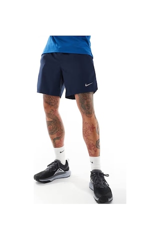 Nike Running Dri Fit 2 İn1 Challenger 7" Short Erkek Dokuma Taytlı Koşu Şortu Lacivert