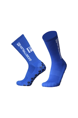 Ranyeek Yüksek Esneklikli Silikon Tabanlı Futbol Çorabı - Kaymayan, Rahat Ve Dayanıklı Mavi
