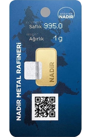 Nadir Gold Dikdörtgen 24 Ayar Gram Altın 1 G