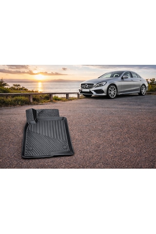 Black Gold Mercedes C Serisi W205 Kasa 2014-2021 Uyumlu 3d Oto Paspas Premium