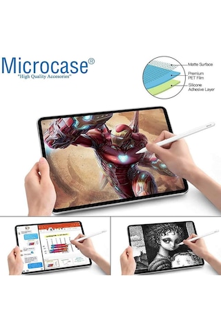 Microcase Tcl Tab 11 Gen 2 Tablet İle Uyumlu Tablet Paper Like Pencil Destekli Kağıt Hissi Veren Mat Ekran Koruyucu - Al3289