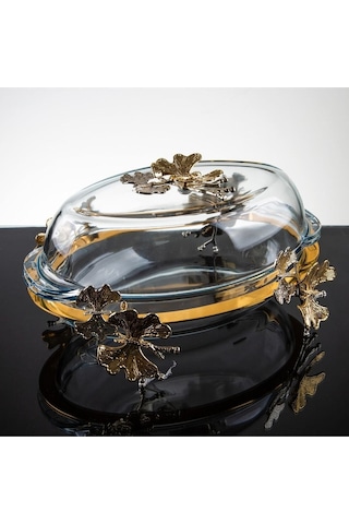 Atabey Home Kapaklı Kelebek Ayaklı Oval Borcam Tencere Paşabahçe