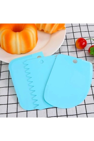 Pasta Hamur Şekillendirici Spatula Kesici Kazıyıcı Dekoratör Set 5468 Çok Renkli