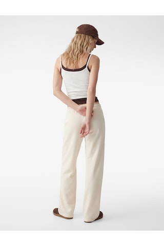 Koton Beli Bağcıklı Lastikli Geniş Paça Eşofman Pantolon Ekru 6sak40091ek