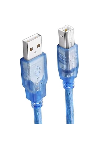 Fully G-534db Şeffaf Mavi 3 Metre Usb Yazıcı Kablosu