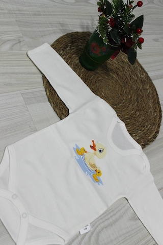 Bebesco Bebe Barbosa Okan Bebe Baskılı Bady Beyaz - Ördek