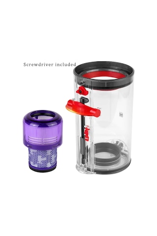 Motion003 Hepa Filtreli V11 V15 Sv14 Sv22 Supurgeler İcin 440g Plastik Yedek Toz Kovasi