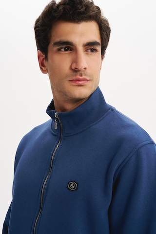 AR-MA Arma Erkek Örme Sweatshirt Regular Fit 3 İplik Basic Dik Yaka Tam Fermuarlı Cepli %70 Pamuk %30 Polyester K30324650702 İndigo-i1