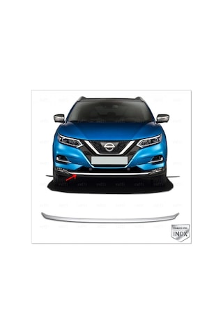 Nissan Qashqai Krom Ön Tampon Çıtası 2017 Sonrası Paslanmaz Çelik