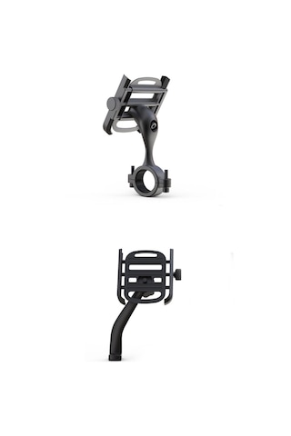 Metal Ayna Ve Gidon Bağlantılı Metal Motorsiklet Telefon Tutucu