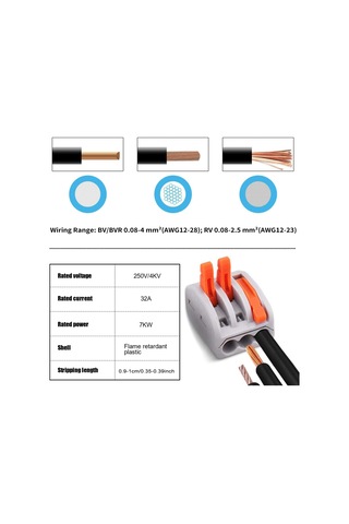 Reedark 130 Parça Kolay Kablolama Bağlantı Seti - 32a 250v Hızlı Bağlantı Konektörleri 0.08-4mm²