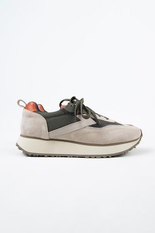 Krahe Moreno Erkek Hakiki Deri Bağcıklı Bej-haki Sneakers 001