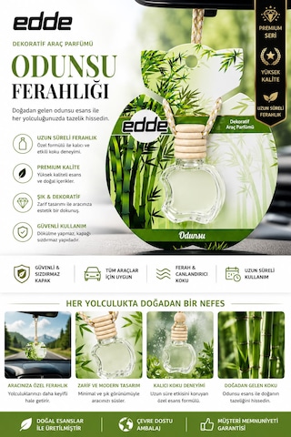 Edde Odunsu Kokulu Askılı Apple Araba Araç Oto Kokusu Dikiz Aynası Kokusu 001