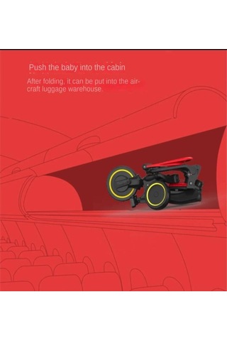 Maxi Taxi Trike Plus F3 Ebeveyn Kontrollü Katlanır Bisiklet Krmzı