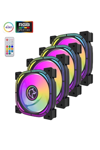 Gametech Halo V2 4x120m Sessiz Profesyonel Kumandalı Rgb Fan Seti