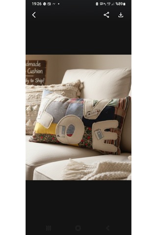 Kırlent Kılıfı 33x53 Love Pw Krem