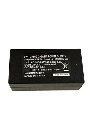48 Volt Gigabit Poe Adaptör Gigabit Poe Enjektör 48 Volt 0.5 Amper 48 Volt Poe Enjektör