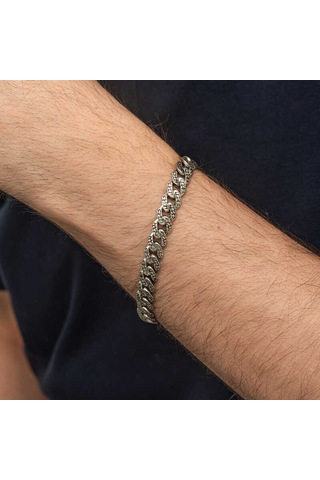 Blackcraft Gümüş Elişi Örgü Gurmet Erkek Bileklik Bc-e975cd Renkli