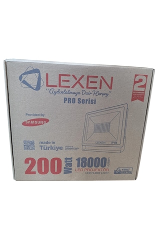 Lexen 200w Samsung Led Projektör 18000 Lümen 200V BEYAZ