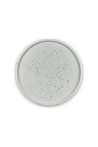 Dekoratif Terrazzo Beton Sunumluk Tepsi 28 Cm