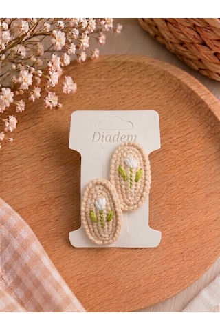 Diadem Aksesuar Diadem El Örgüsü Az Saçzlı Bebek Tokası Ekru Diadem Aksesuar Diadem El Örgüsü Az Saçzlı Bebek Tokası Ekru